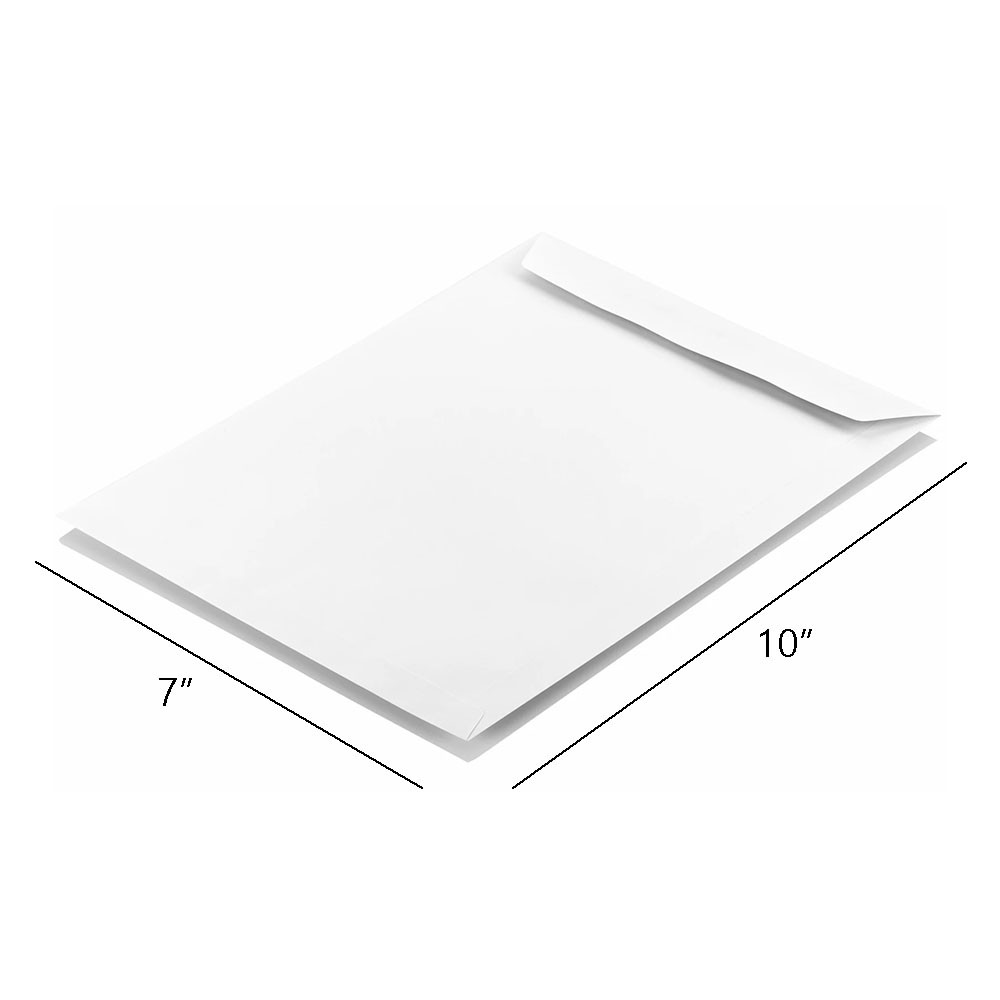 50 pcs x White Simili Envelope with Peel and Seal Closure
