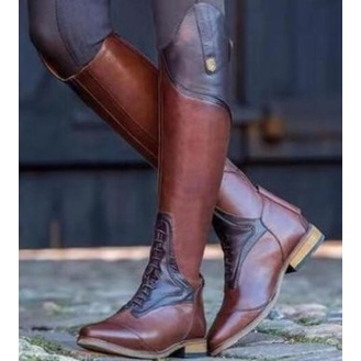 Riding Boots Men Women Long Boots Equestrian Shoes Casual Knight Boots Outdoor Hiking Block Heel Knee High Boots Western Cowboy