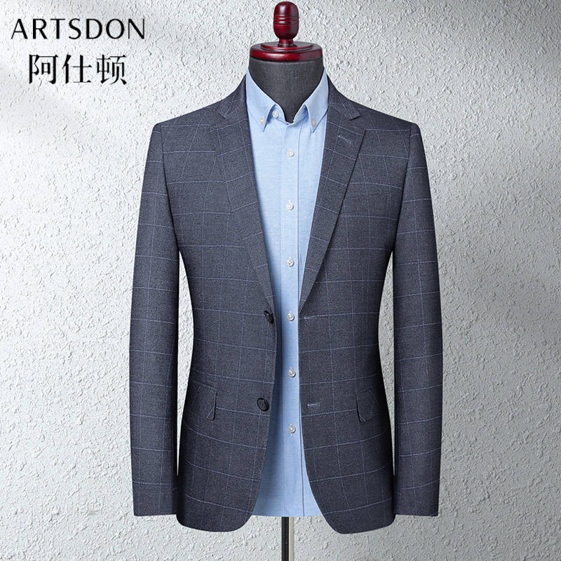 Ashton Spring New Urban Men S Single Western Jacket Slim Slim Suit Jacket Men Shopee Malaysia