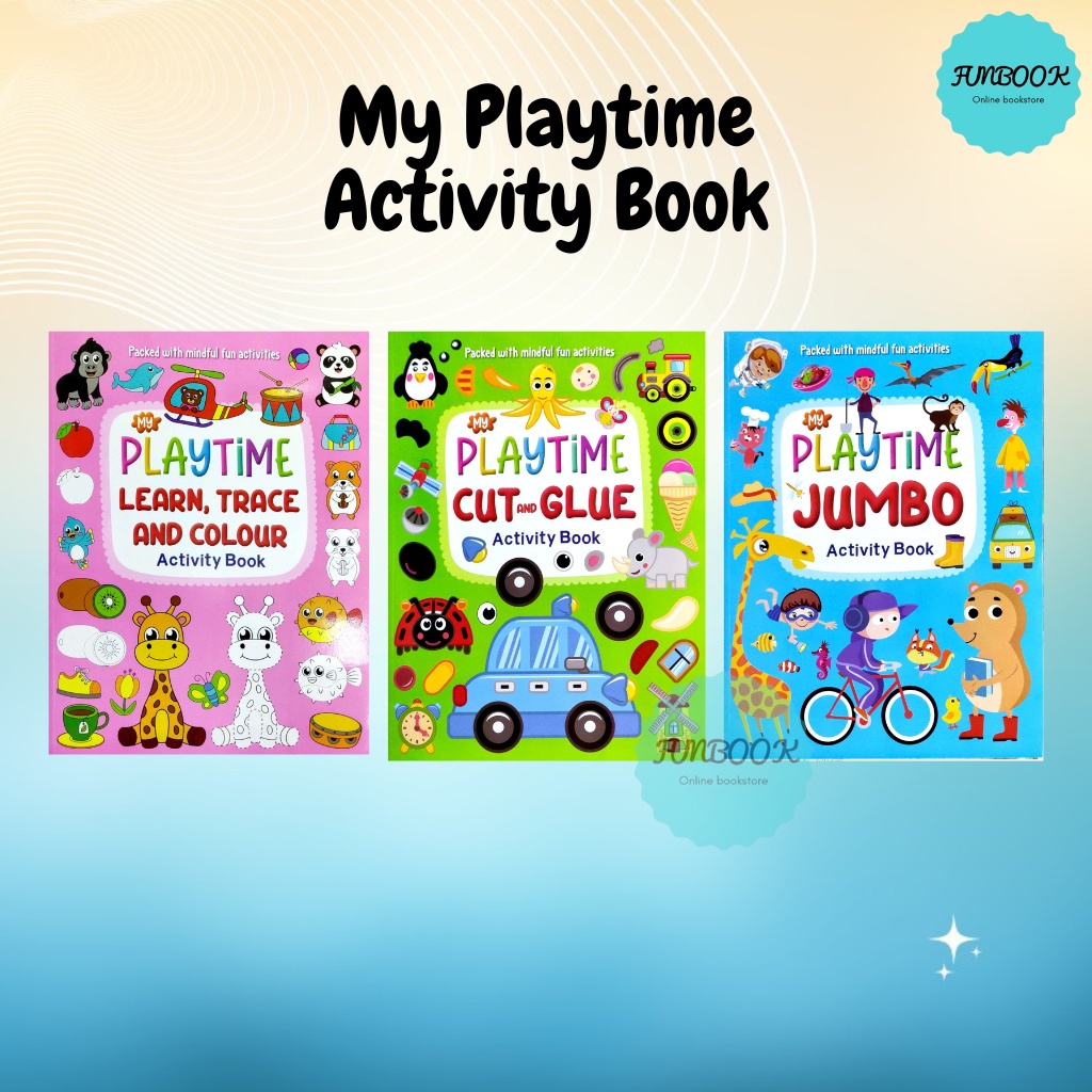[FUNBOOK] BUKU AKTIVITI My Playtime Learn, Trace & Colour / Jumbo ...