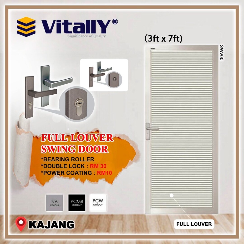 (PREORDER) VITALLY Full Louver Bi fold Door / Bi2 Door / Swing