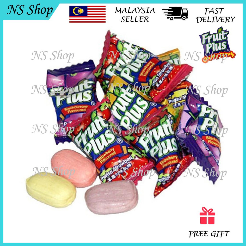 A Ns Shop Fruit Plus 50pcs 150g Chewy Candy Gula Gula Raya Halal Shopee Malaysia