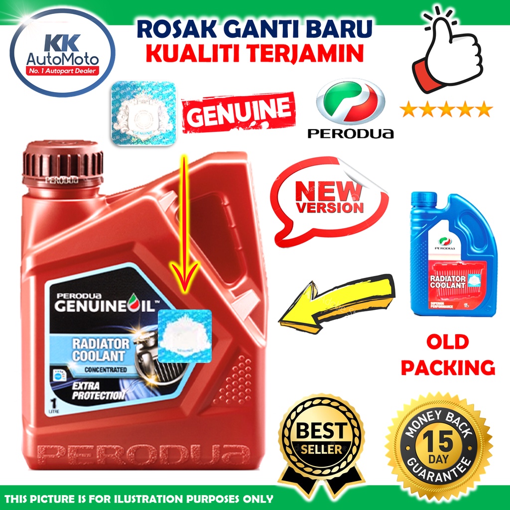 Jamin Original Perodua Radiator Coolant RED 1L Merah Cool - Viva 