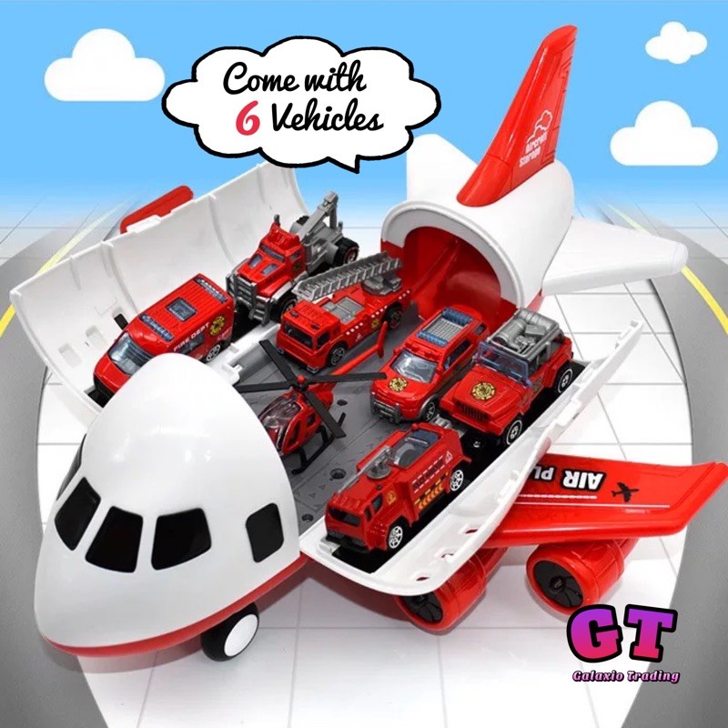 Ready Stock Gt Aeroplane Toys Mainan Kapal Terbang Kid Toy Large Fire Trucks Police Military Engineering