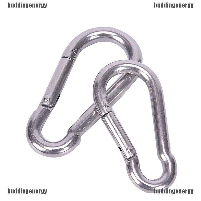 304 Stainless Steel Spring Carabiner Snap Hook Keychain Quick Link Lock Bu TKI 
