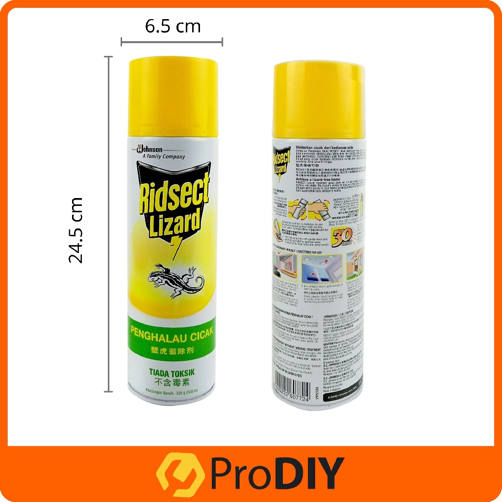 JOHNSON 500ml Ridsect Lizard Repellent Aerosol Spray Semburan Cicak