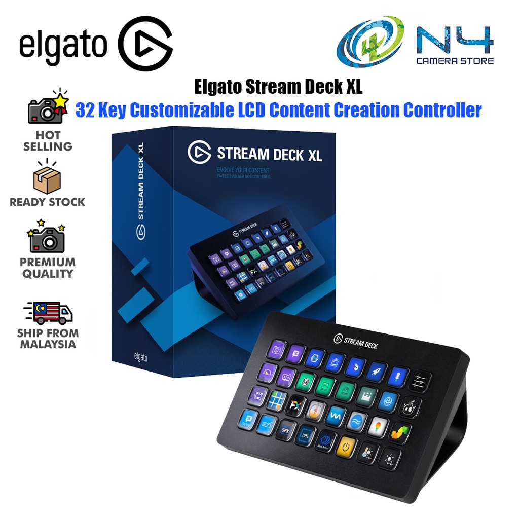 Elgato Stream Deck XL - 32 Key Customizable LCD Content Creation