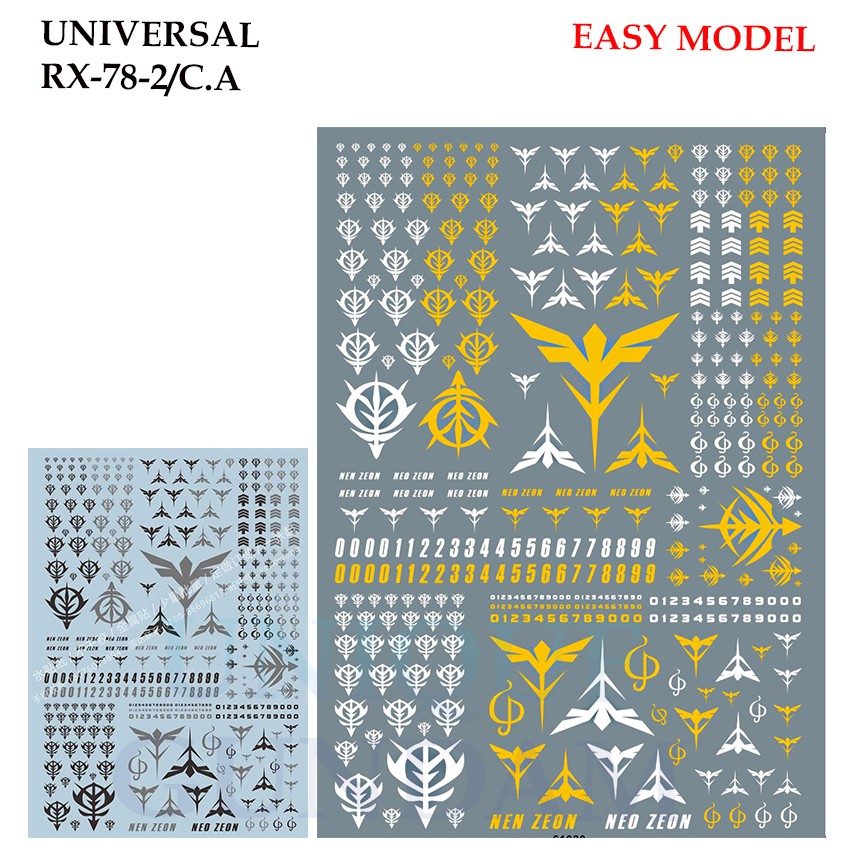 [EASY MODEL ] WATER DECAL NEO ZEON UNIVERSAL LOGO EASY MODEL 61021/ ...