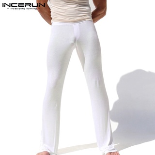 ∋▥◄(Homewear) INCERUN Mens High Elastic Waist Pants Trousers Bottoms Fit Slacks