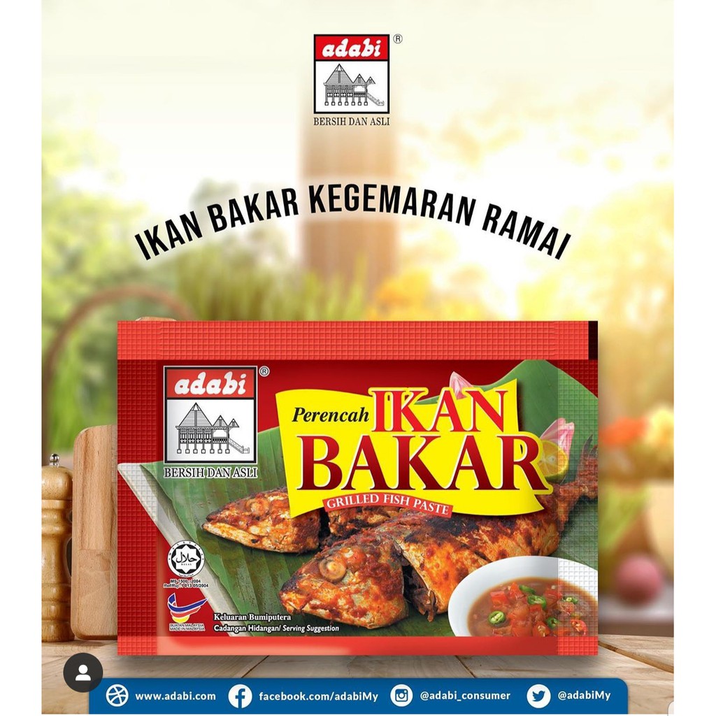 Adabi Perencah Ikan Bakar 70g Shopee Malaysia