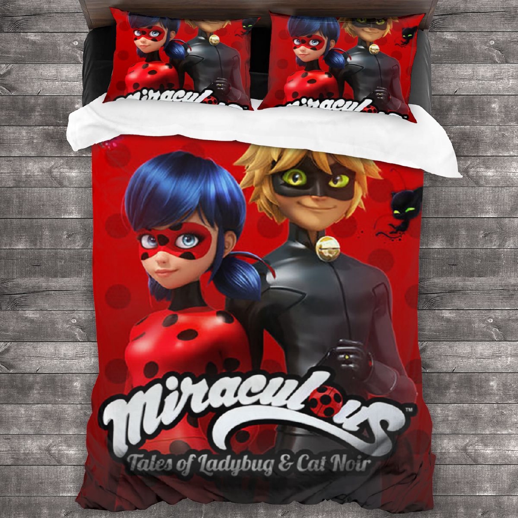 Miraculous Ladybug Microfiber Comforter Set 86x70 In Unique 3
