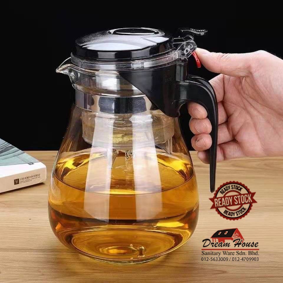 茶壺500/900/1000/1200ml Glass Teapot Heat Resistant Glass Teapot Infuser Tea Pot Clear