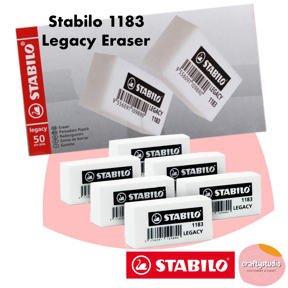 Stabilo Legacy White Eraser 1183 Eraservalue Pack Shopee Malaysia