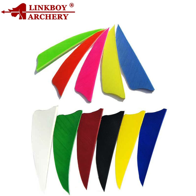 MILAEM 50pcs Archery Arrow Feathers 5'' Parablic Turkey Feather Fletching Right Wing Feathers 