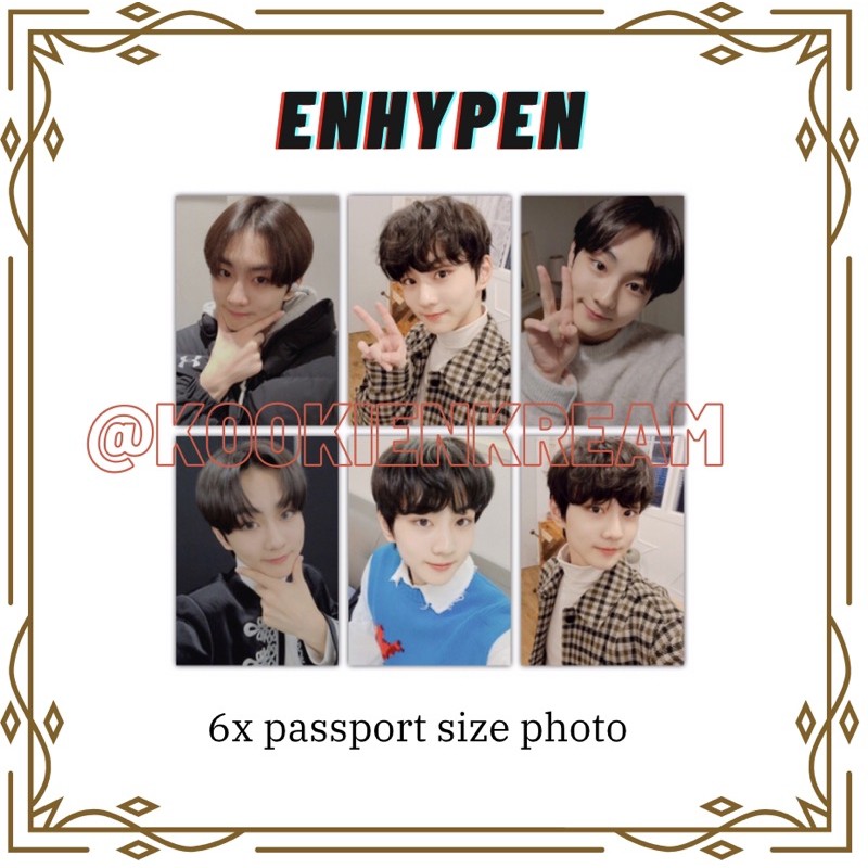 FANKIT ENHYPEN : JUNGWON PASSPORT PHOTO x6 | Shopee Malaysia
