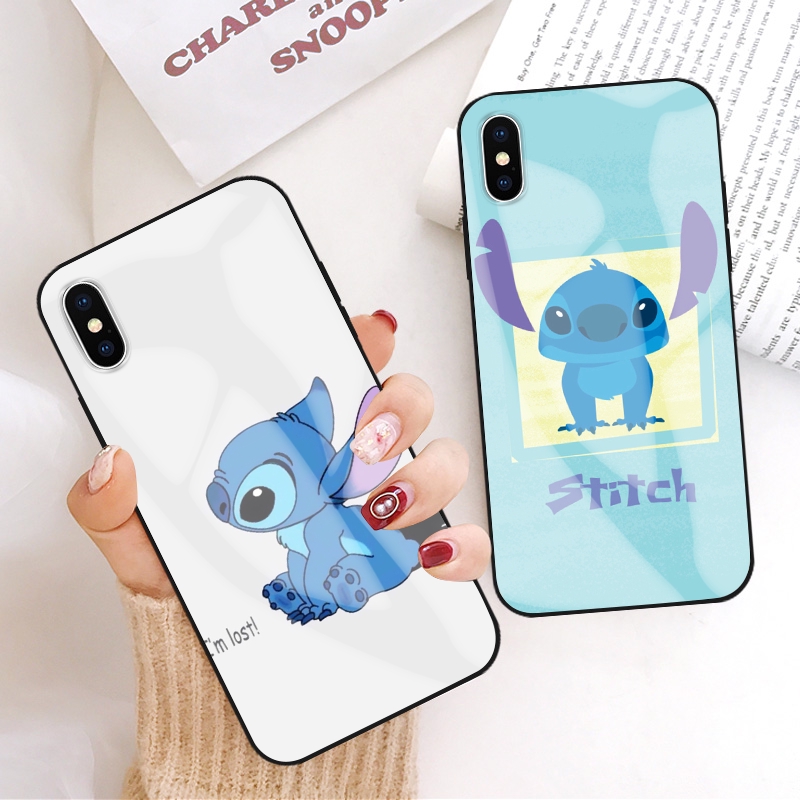 Stitch Apple Iphone 11 Hard Case Iphone 11 Pro Protective Case Disney Iphone 11 Pro Max Casing Cover Tempered Glass Case Shopee Malaysia