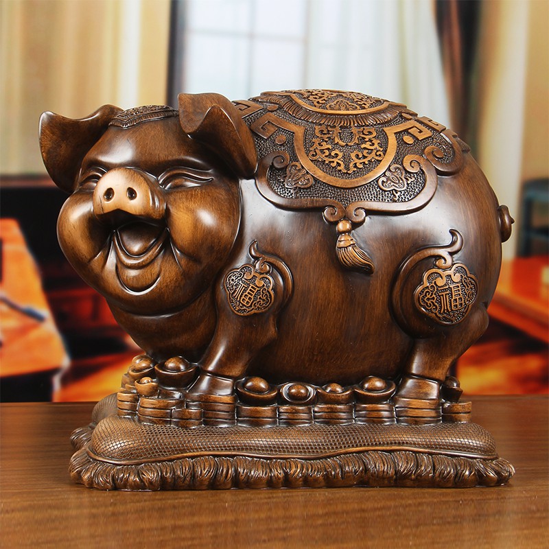 Lucky Chinese Zodiac Pig Decoration Gold Ingot Home Furnishing Feng Shui  Living Room Wine Cabinet Birthday Gift crafts | Shopee Malaysia