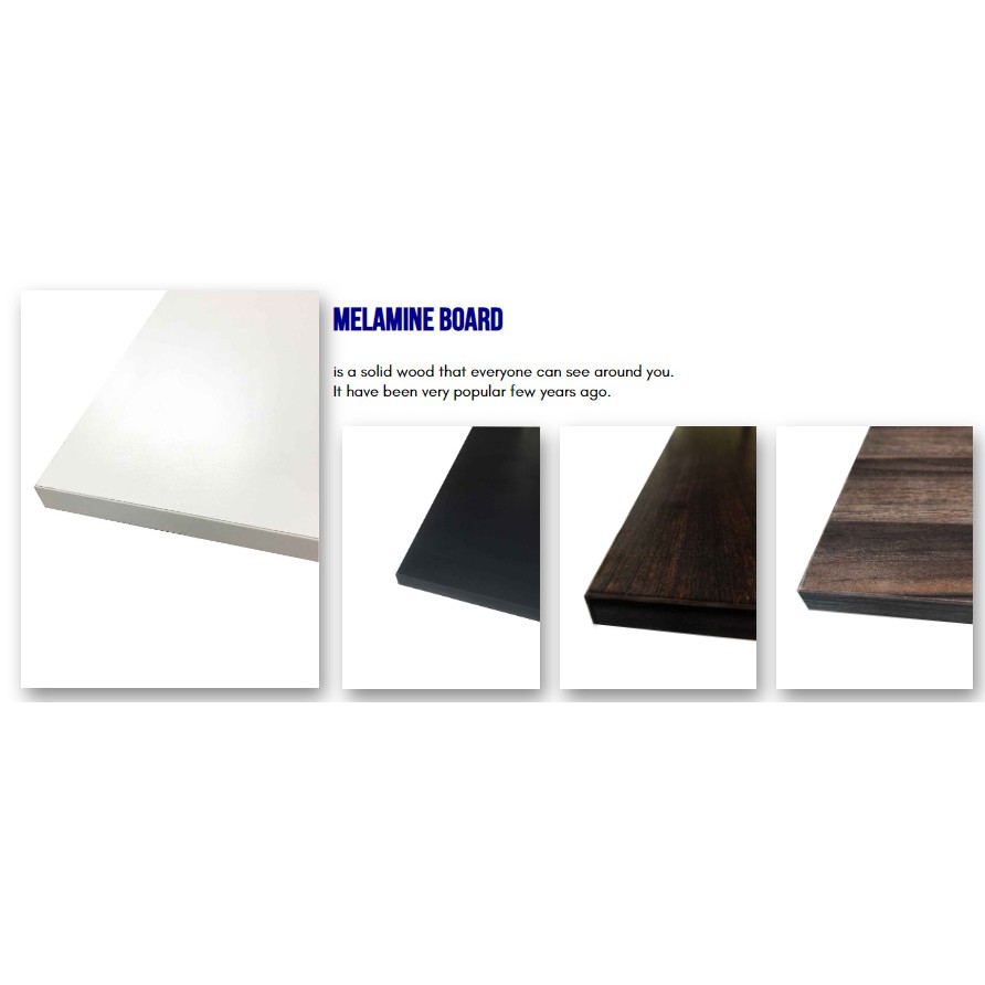 Melamine board 600mm x 600mm or custom with 4 side ABS edging white