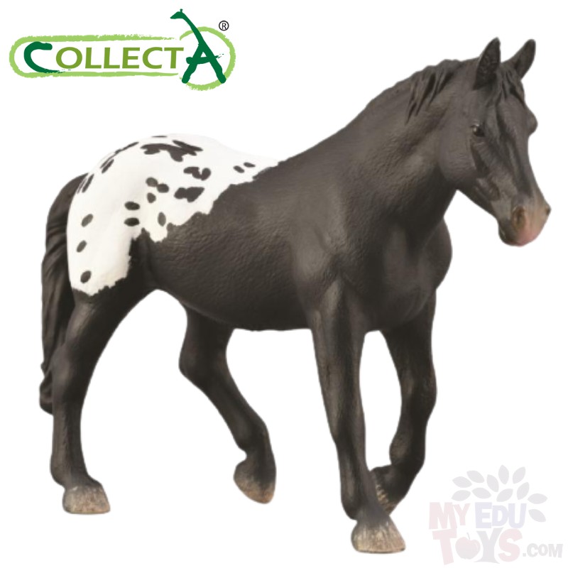 Sugarbush Draft Mare - Black Blanket w Spots - Collecta 88879 Horse Life Animal Action Toys Figures For Boys & Girls