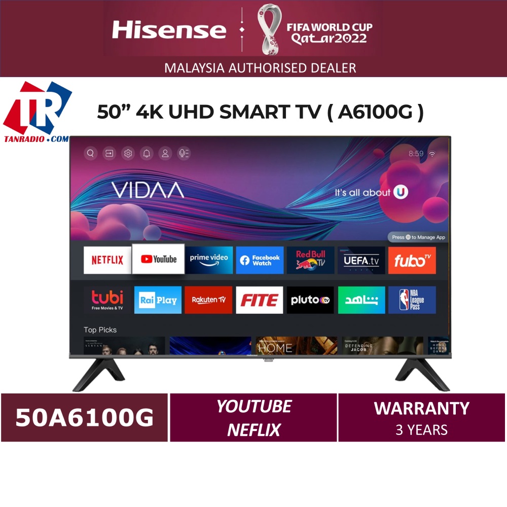 HISENSE 50A6100