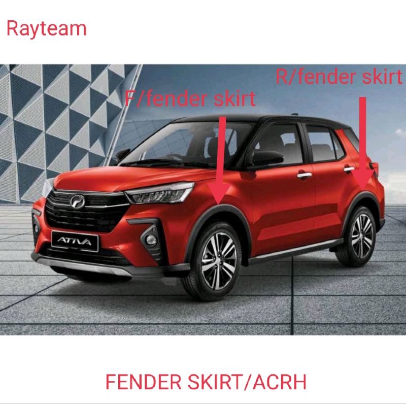 PERODUA ATIVA FENDER SKIRT/FENDER ARCH MOULDING/MLDG Shopee Malaysia