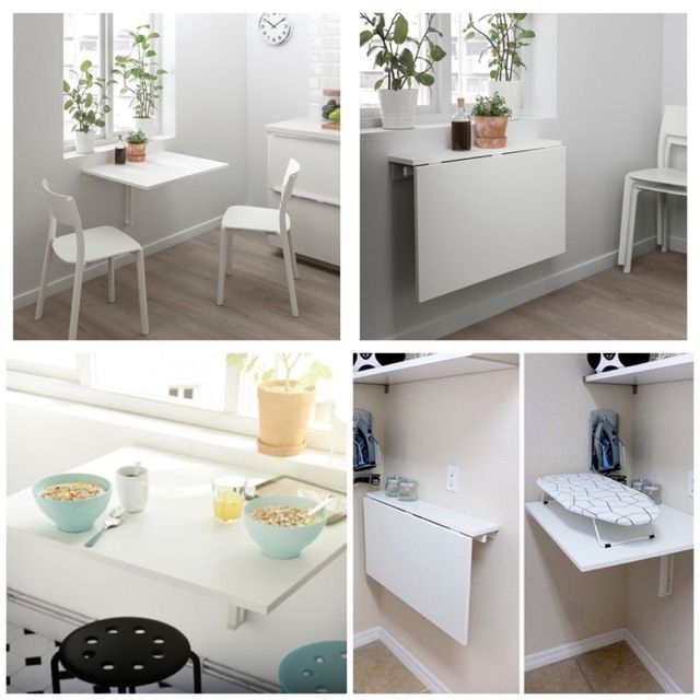 Ikea Norberg Foldable Wall Table Shopee Malaysia