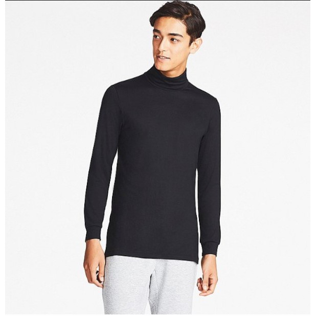 GENUINE UNIQLO MEN HEATTECH TURTLE NECK LONG SLEEVE T-SHIRT (STRIPES ...