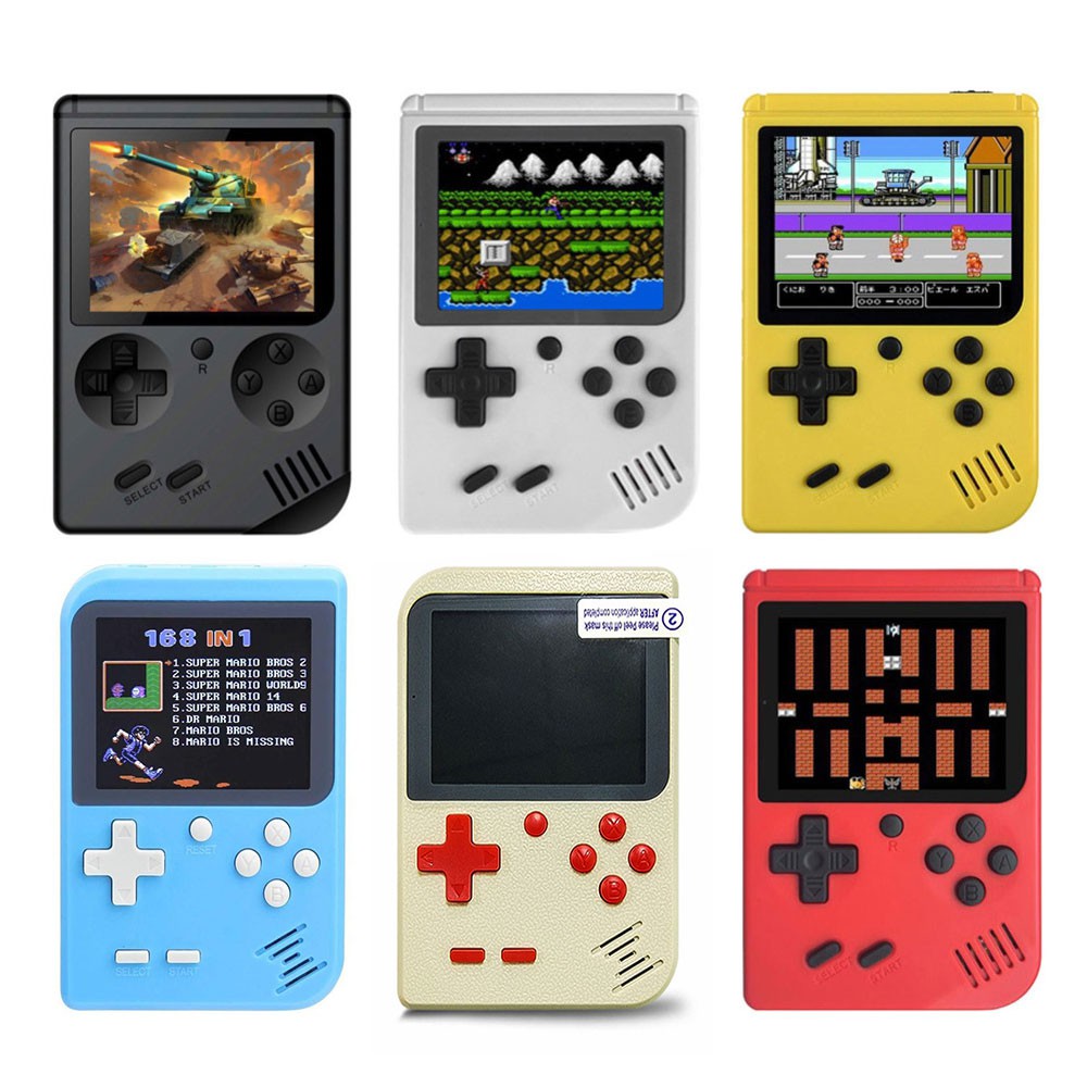 Game Mario 2 In 1 Mini Classic GameBoy Retro Game Console 8-Bit 2.8 Inch with Rechargeable Battery Super Mario Pacman