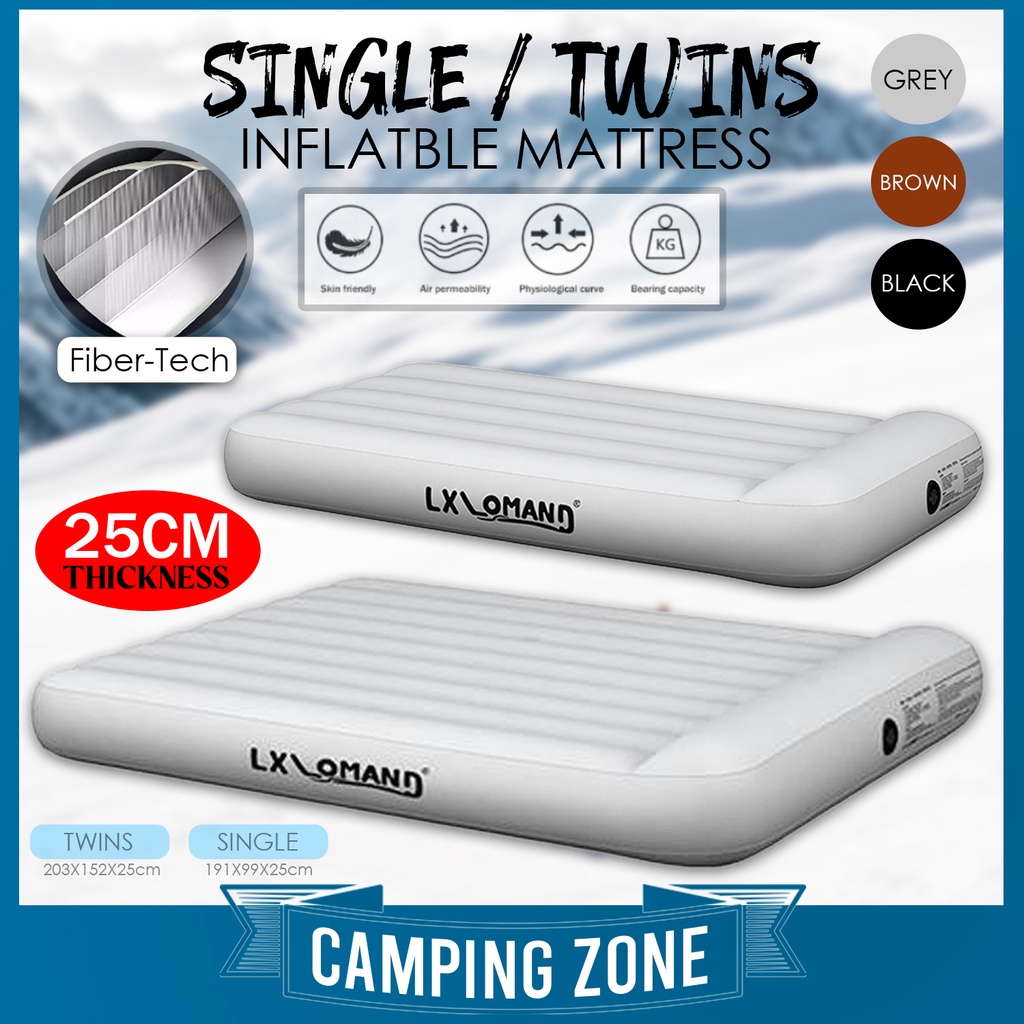 LXLOMAND 25CM Inflatable Bed Camping Air Mattress Camping Air Bed