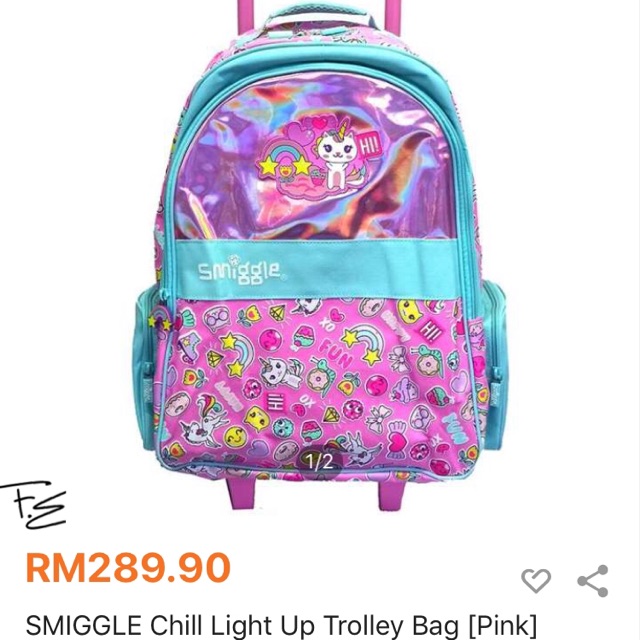 smiggle bag with wheels