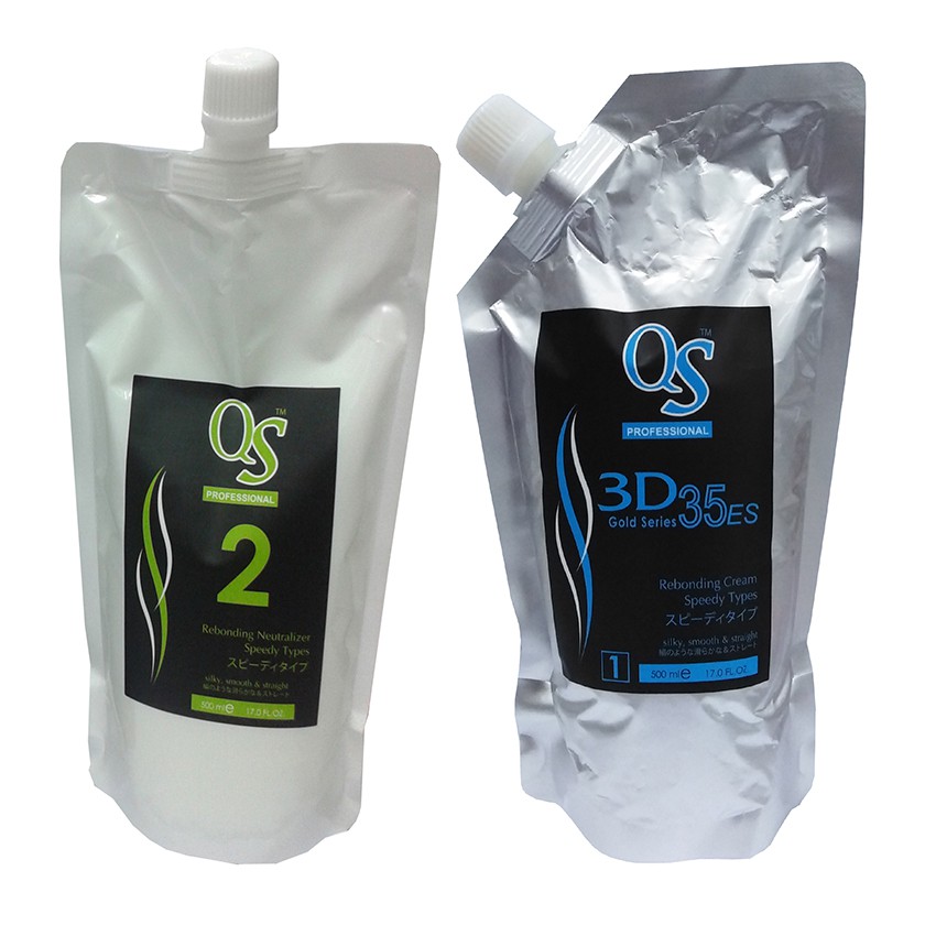 QS 3D 35 Extra Strong Speedy Types Rebonding Cream Set 500ml x2 Shopee Malaysia