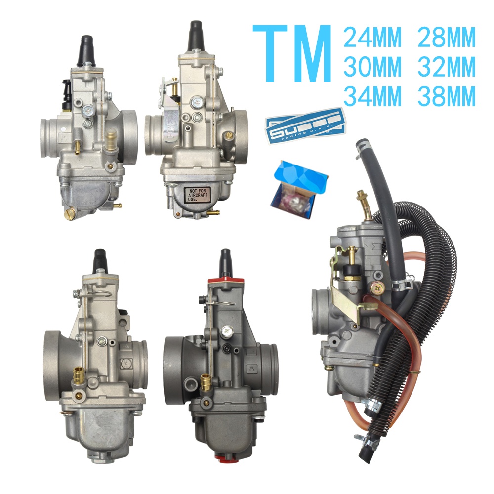 Mikuni TM TMX 24mm 28mm 30mm 32mm 34mm 38mm 50-650cc 2/4-Stroke Engine Flat Slide Smoothbore Carb Cross-Border modified Motorcycle Carburetor