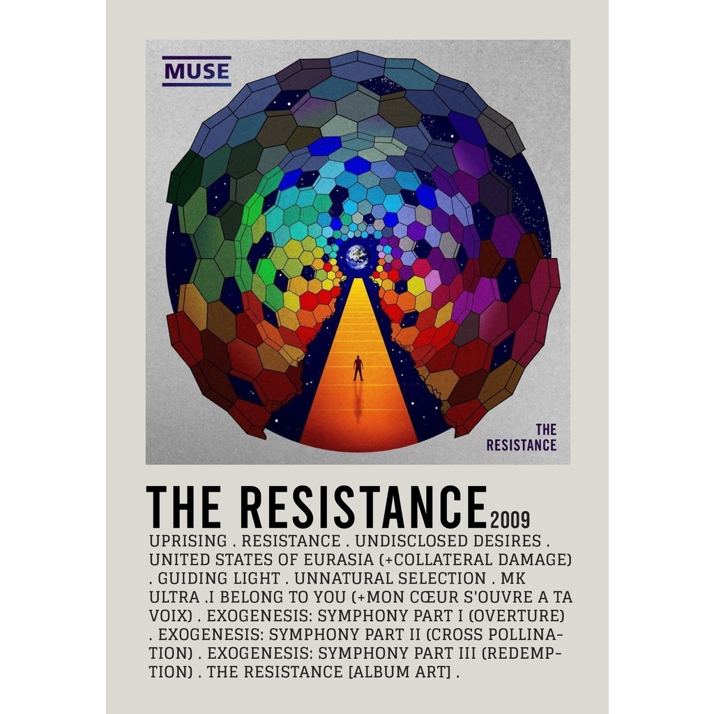 【READY STOCK】Poster Cover Album The Resistance by Muse for Room/Barber/Gift/Gym