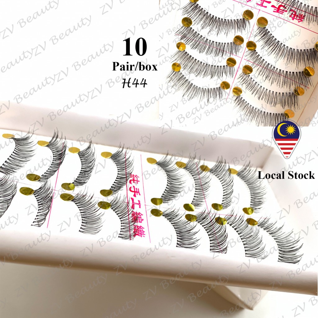 10P Taiwan Handmade Cotton Tread Fake Eyelashes Natural Soft假睫毛