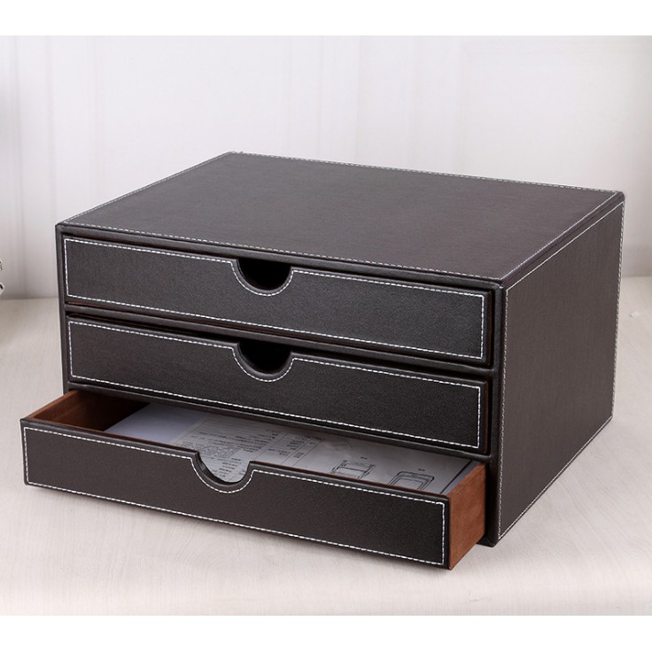 Desktop File Cabinet Drawer High Quality Office Supplies Leather White File Storage Cabinet Shopee Malaysia