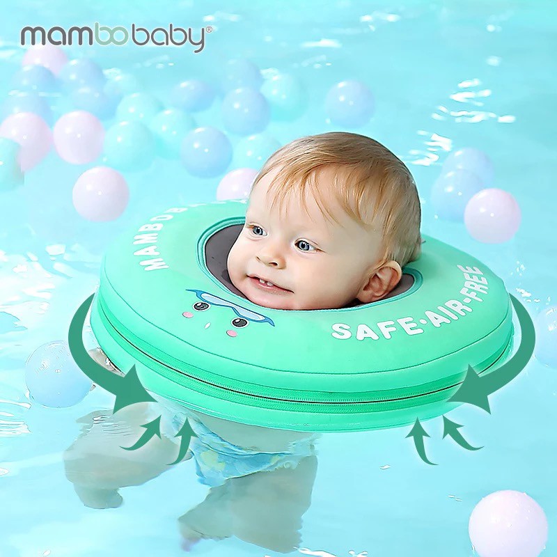 Mambobaby Baby Float Neck Swimming Ring Noninflatable Buoy Infant Swim Rings Bathtub Pool Toys