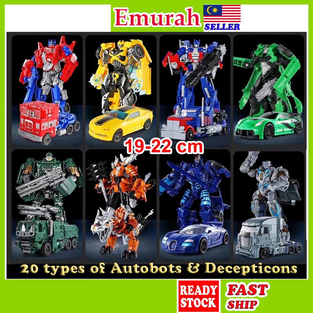 Transformers Robot Autobots Optimus Prime Bumblebee Megatron Toys Age of Extinction Transformer Toys Mainan Budak Lelaki