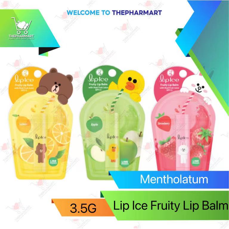 Mentholatum Lip Ice Fruity Lip Balm SPF15 3.5g (EXP 04/2024) Shopee