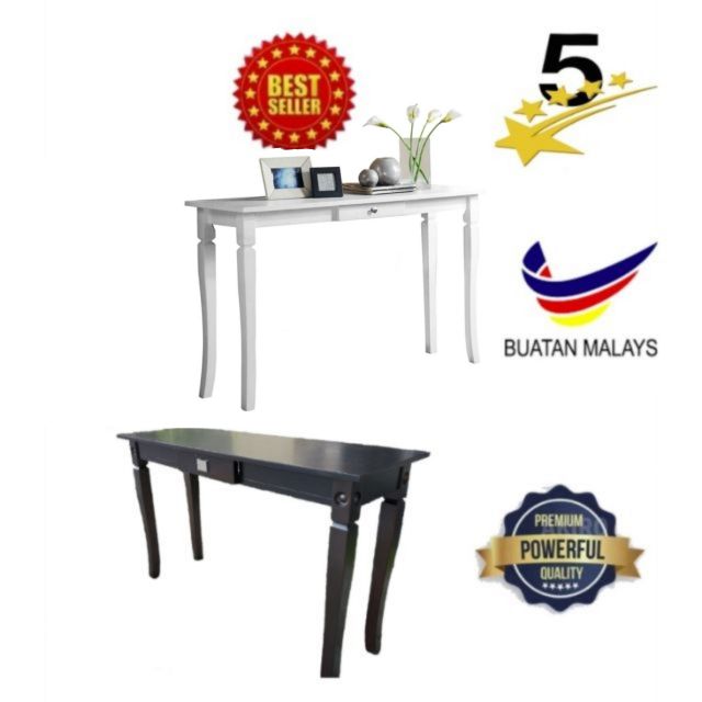 Console Table 4 Feet Solid Meja  Hiasan  Solid Shopee  