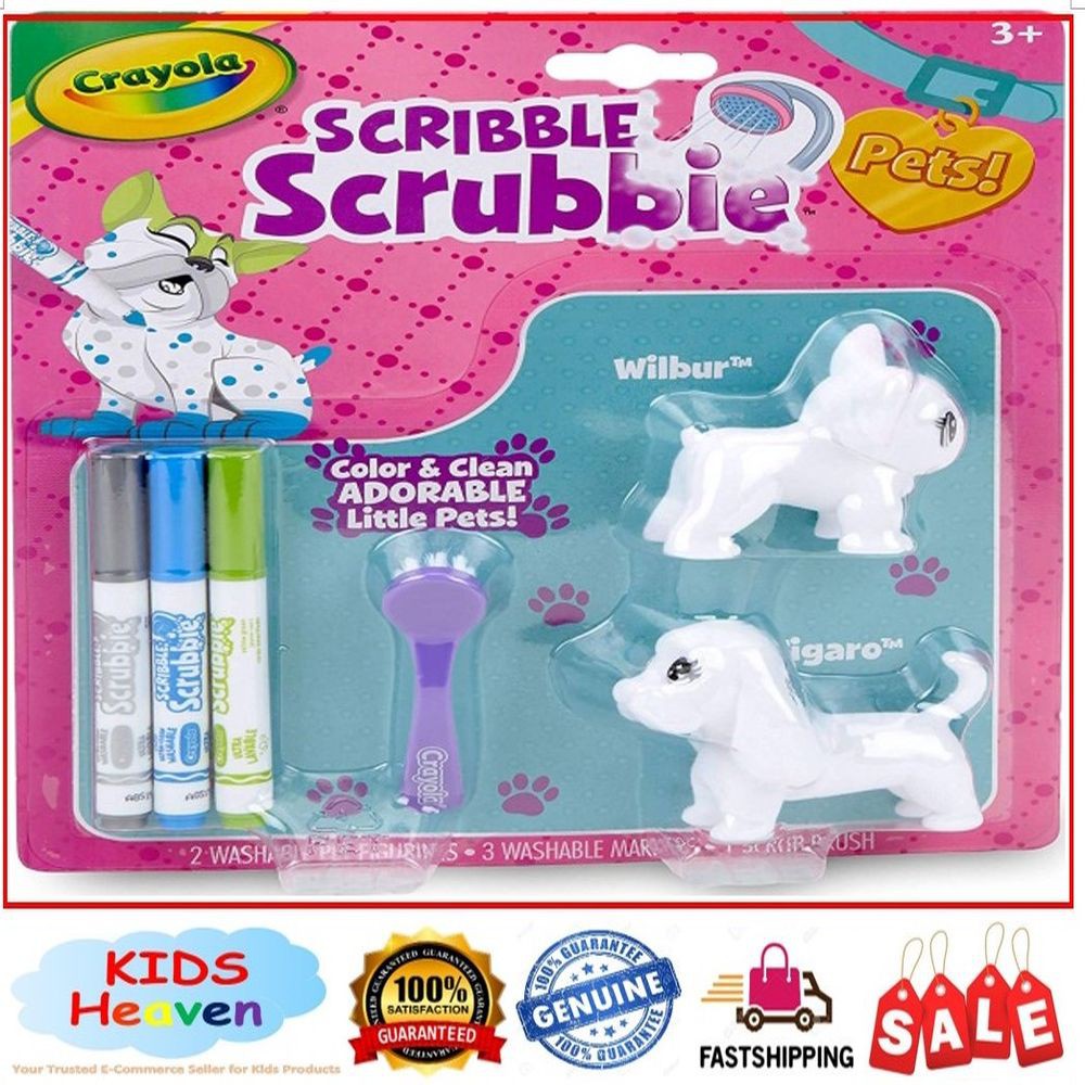 Crayola Scribble Scrubbie Pets Dog, Rabbit, Hamster, Cats Toy Set ...