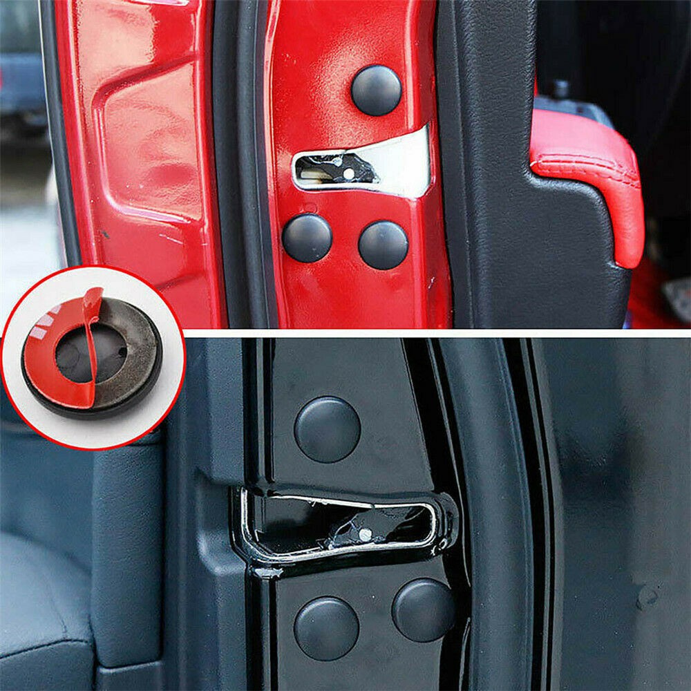 kaaka 12Pcs Universal Car Interior Trim Door Lock Screw Anti-Rust Cover Caps with Adhesive Auto Vehicle Protective Part Accessories Black 