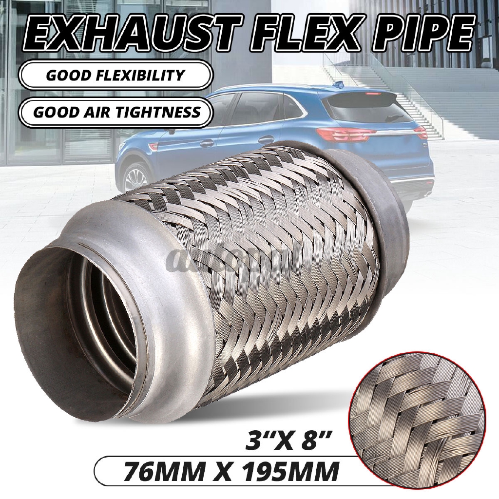 Weld On Exhaust Flexi Flexible Joint Repair Pipe tube Flex 2.5" x 6