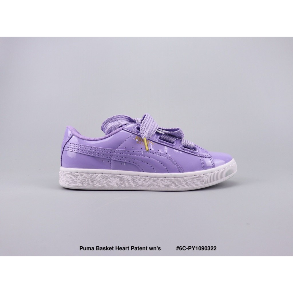 puma basket heart lilac