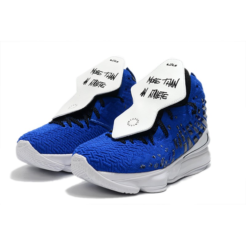 blue and white lebrons