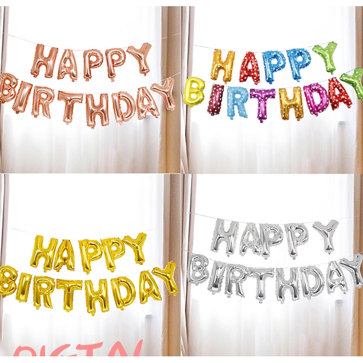 16 inches HAPPY BIRTHDAY Party Decoration Balloon Set