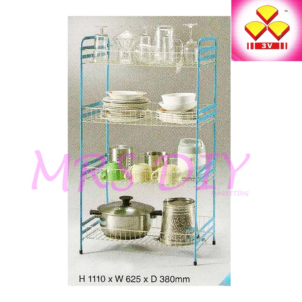 MRS DIY 3V PLATE RACK RAK  PINGGAN MANGKUK DISH RACK 