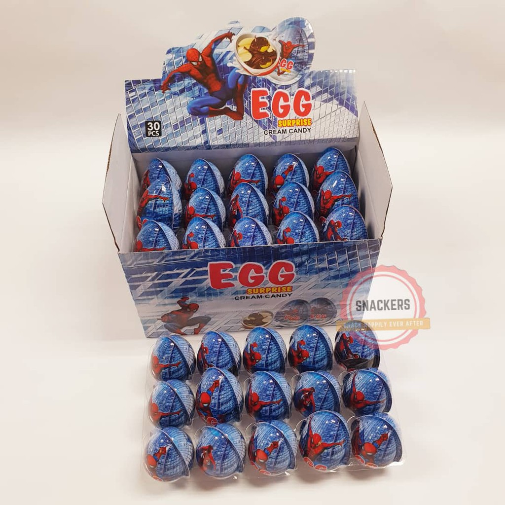 ♥️READY STOCK♥️ SPIDERMAN SURPRISE BOY EGG CHOCOLATE BISCUIT (30PCS x 7G) |  Shopee Malaysia