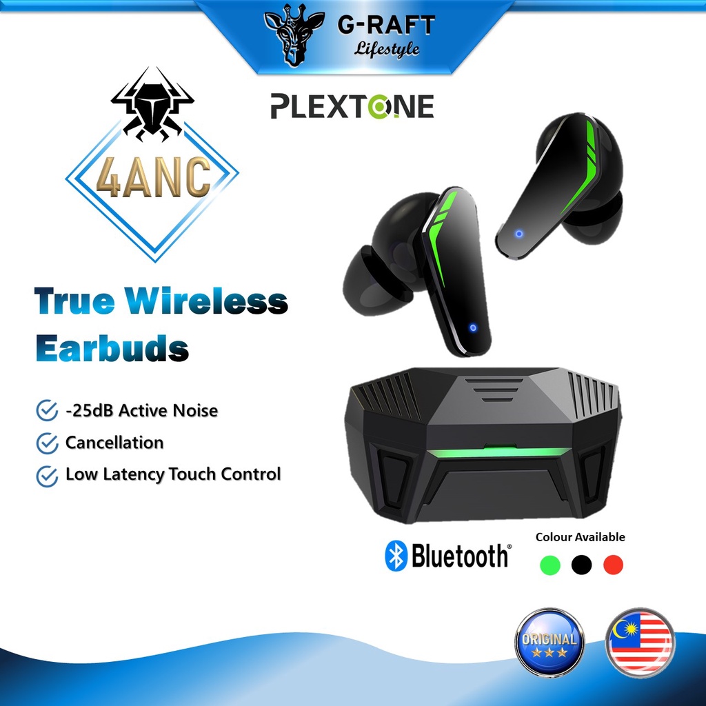 PLEXTONE Active Noise Cancelling Wireless Gaming Headset, ANC inEar
