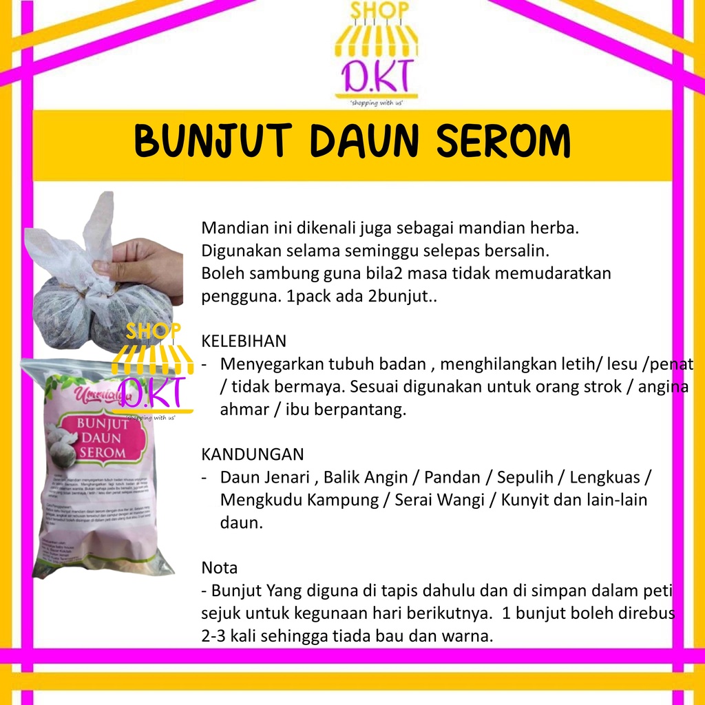 Mandian Daun Serom Herba Ummialya L Mandian Daun Herba Selepas Bersalin Berpantang Ibu L