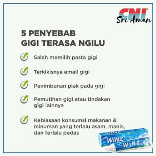 (READY STOCK) Original Ubat Gigi CNI Winz Fluoride 